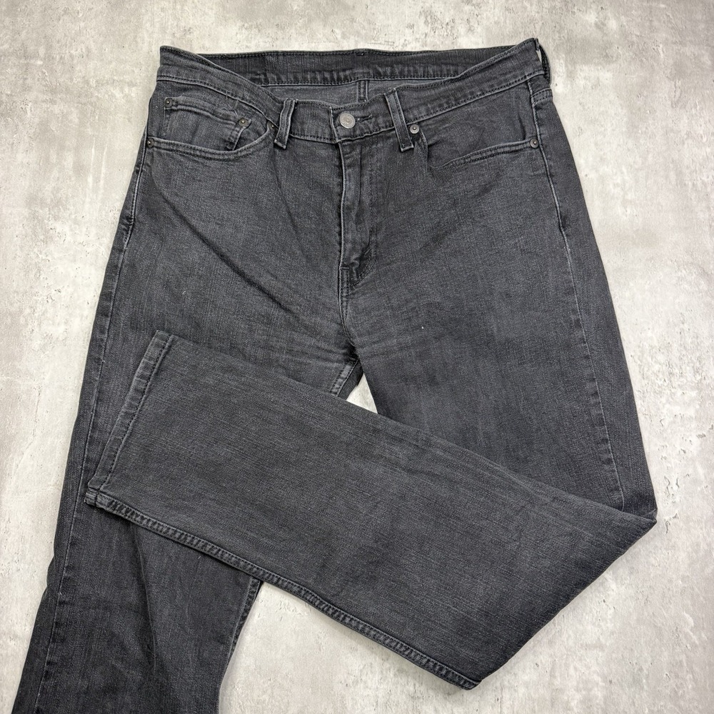 Levis 511 Jeans 34x32 Mens Black Denim Slim Fit Stretch Dark Wash Pockets Casual